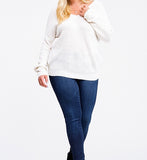 Ivory Twistback Sweater (Plus Size)