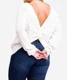Ivory Twistback Sweater (Plus Size)